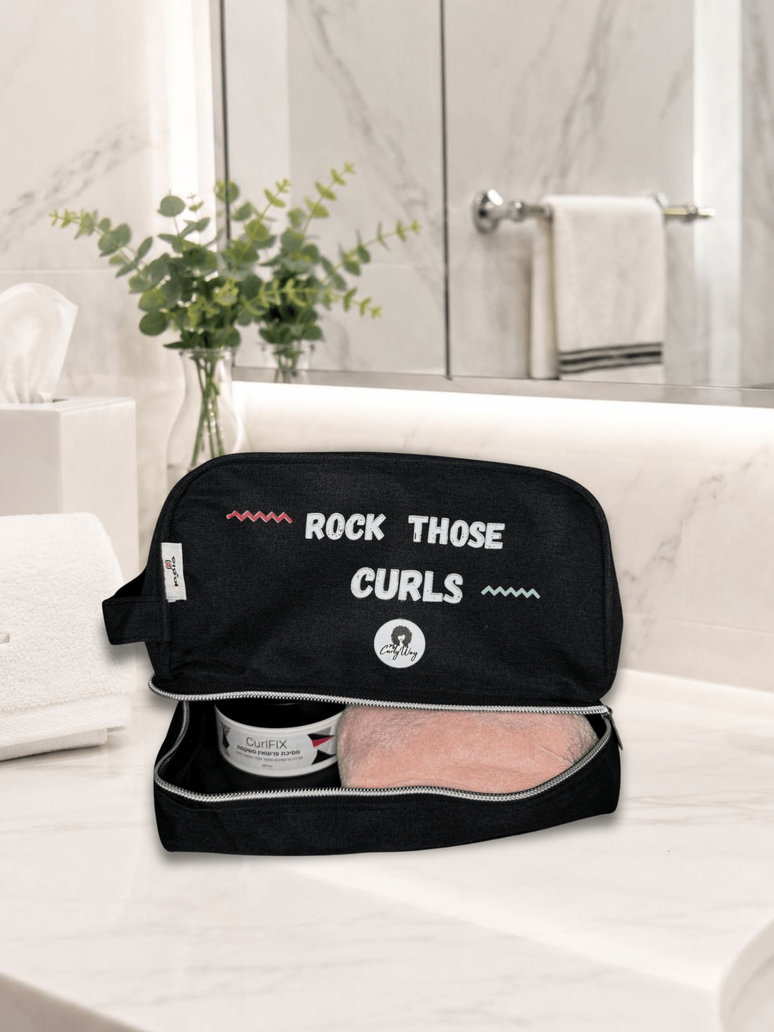 תיק רחצה Rock Those Curls אזור תחתון